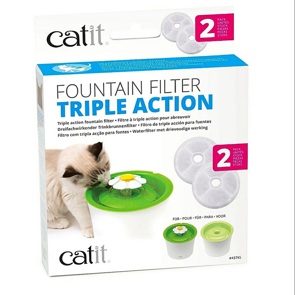 ❤️BUY 5 GET 3 FREE Catit Triple Action Pet Fountain Filter